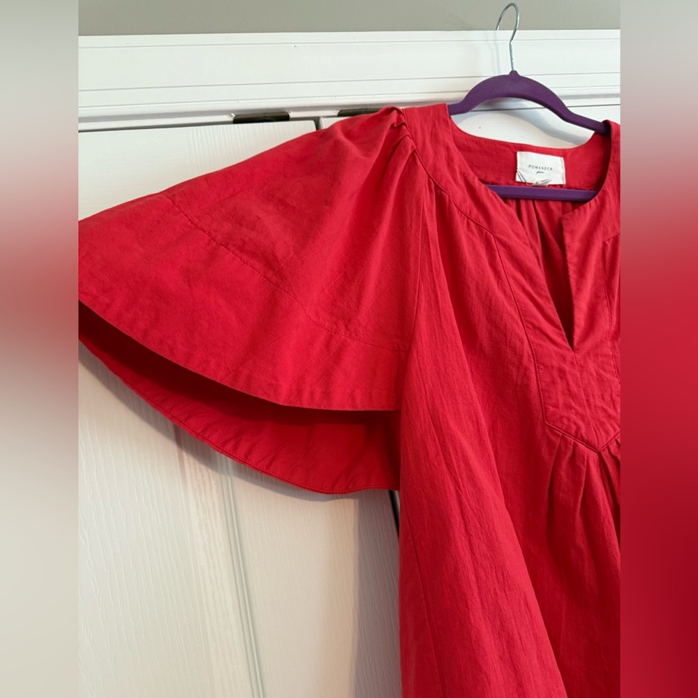 Pomander Place - Tuckernuck Finley Flutter Sleeve Top - Red - Picture 7 of 8